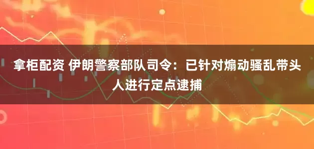 拿柜配资 伊朗警察部队司令：已针对煽动骚乱带头人进行定点逮捕